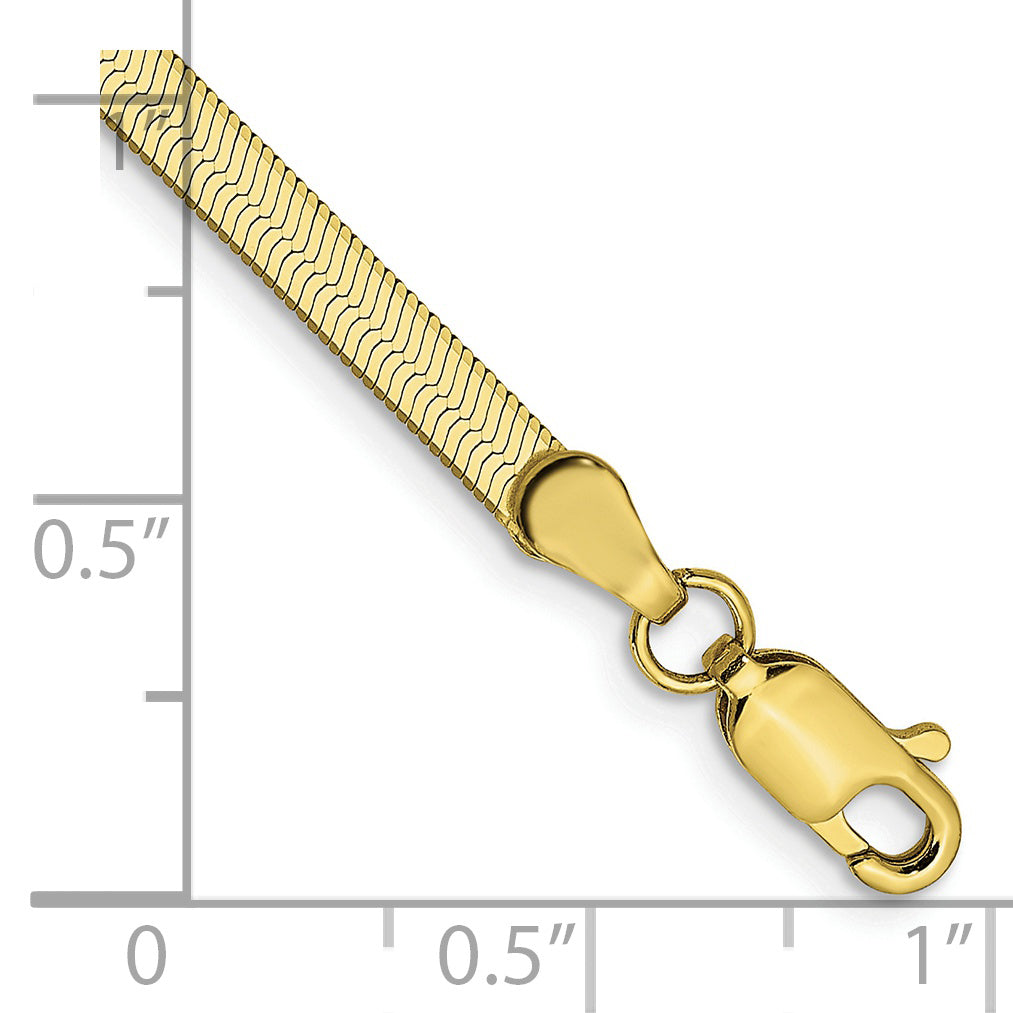 Silky Herringbone Chain in 10K Yellow Gold, 3mm Secondary image