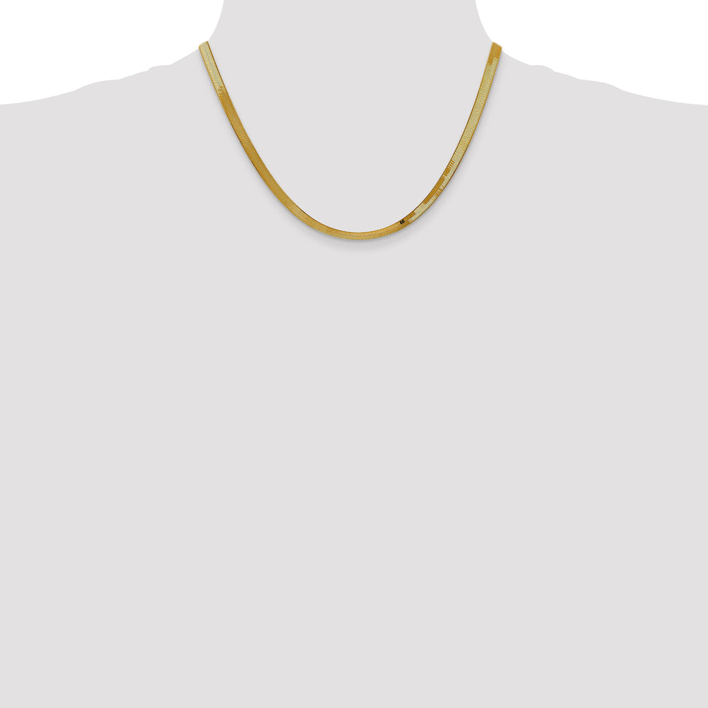 10k 4mm Silky Herringbone Chain