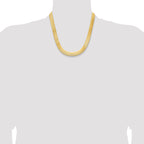 10K 10mm Silky Herringbone Chain
