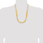 10K 10mm Silky Herringbone Chain