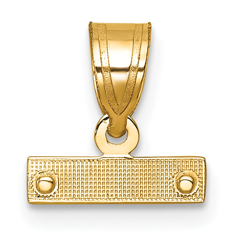 10ky Casted Small Diamond-cut Top Charm