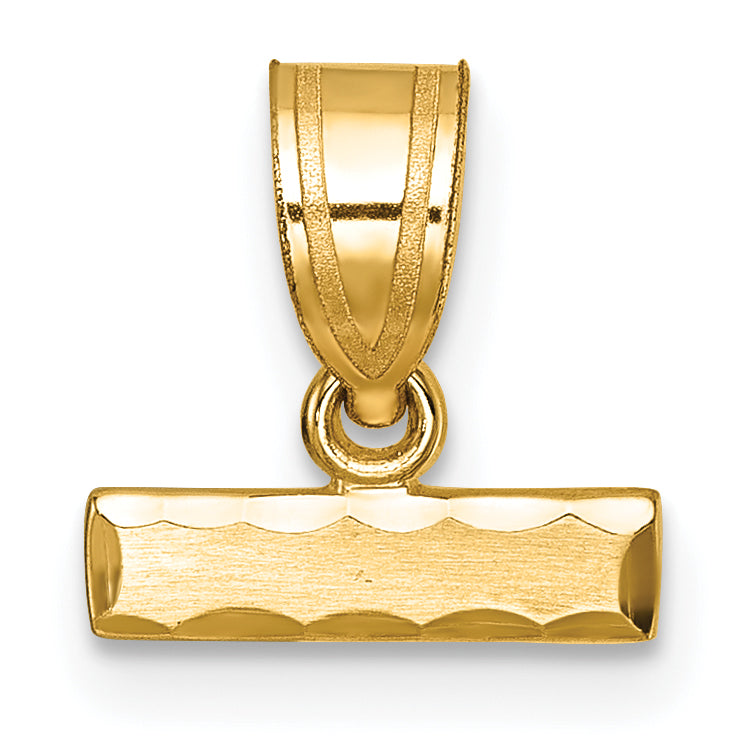10ky Casted Small Diamond-cut Top Charm Main image