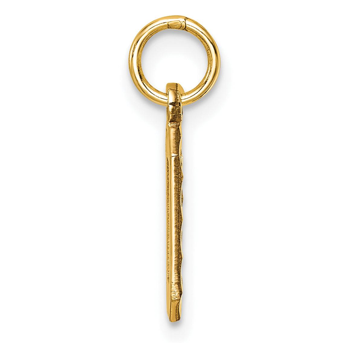 10ky Casted Small Diamond-cut Number 0 Charm