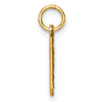 10ky Casted Small Diamond-cut Number 0 Charm