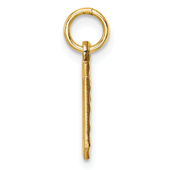 10ky Casted Small Diamond-cut Number 0 Charm