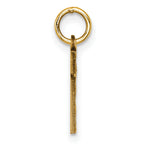 10ky Casted Small Diamond-cut Number 1 Charm