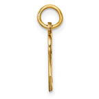 10ky Casted Small Diamond-cut Number 2 Charm