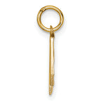 10ky Casted Small Diamond-cut Number 4 Charm