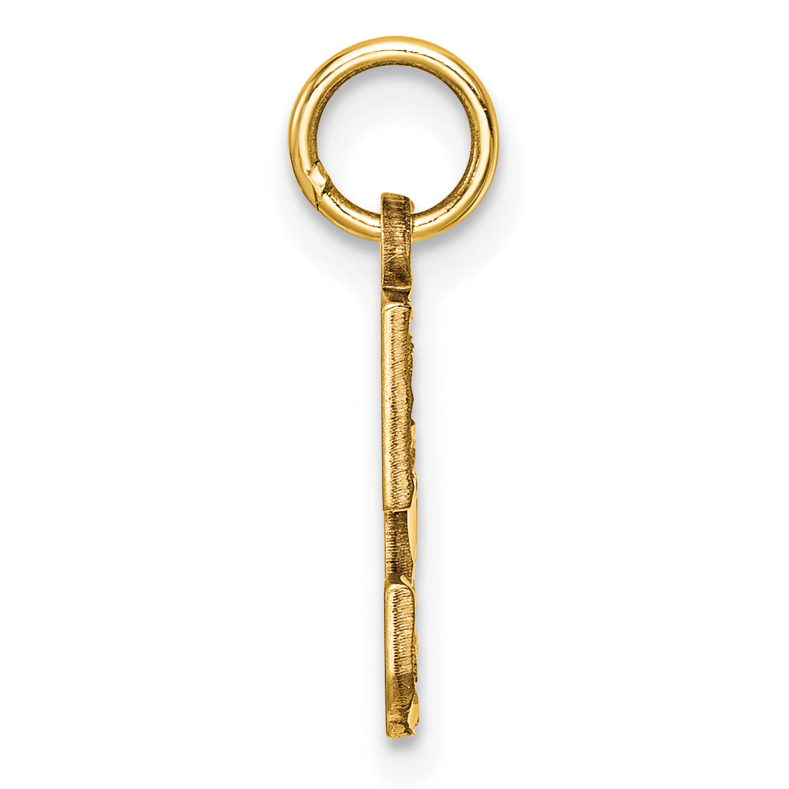 10ky Casted Small Diamond-cut Number 5 Charm Secondary image