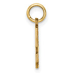 10ky Casted Small Diamond-cut Number 5 Charm