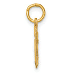 10ky Casted Small Diamond-cut Number 6 Charm