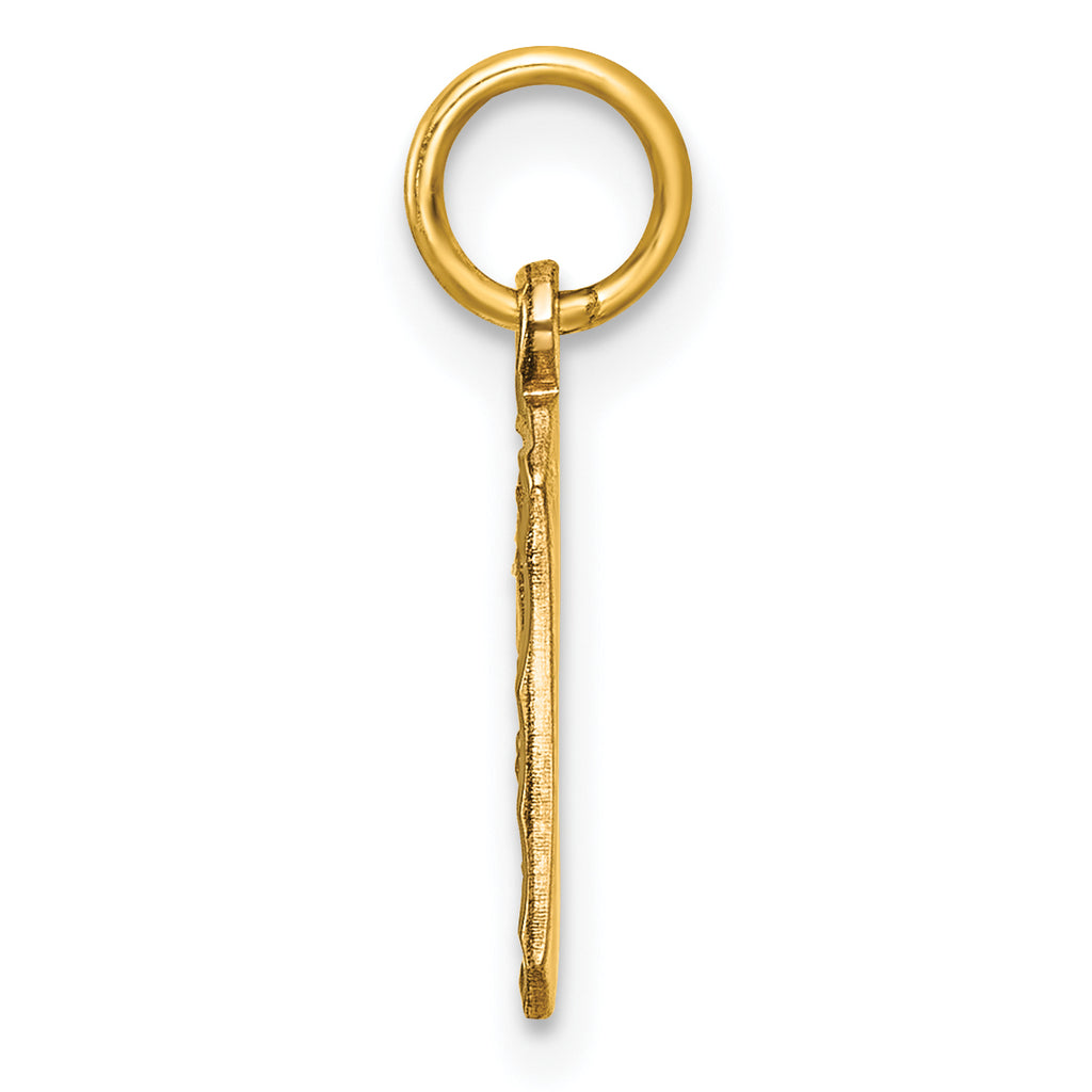10ky Casted Small Diamond-cut Number 9 Charm