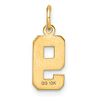 10ky Casted Small Diamond-cut Number 9 Charm