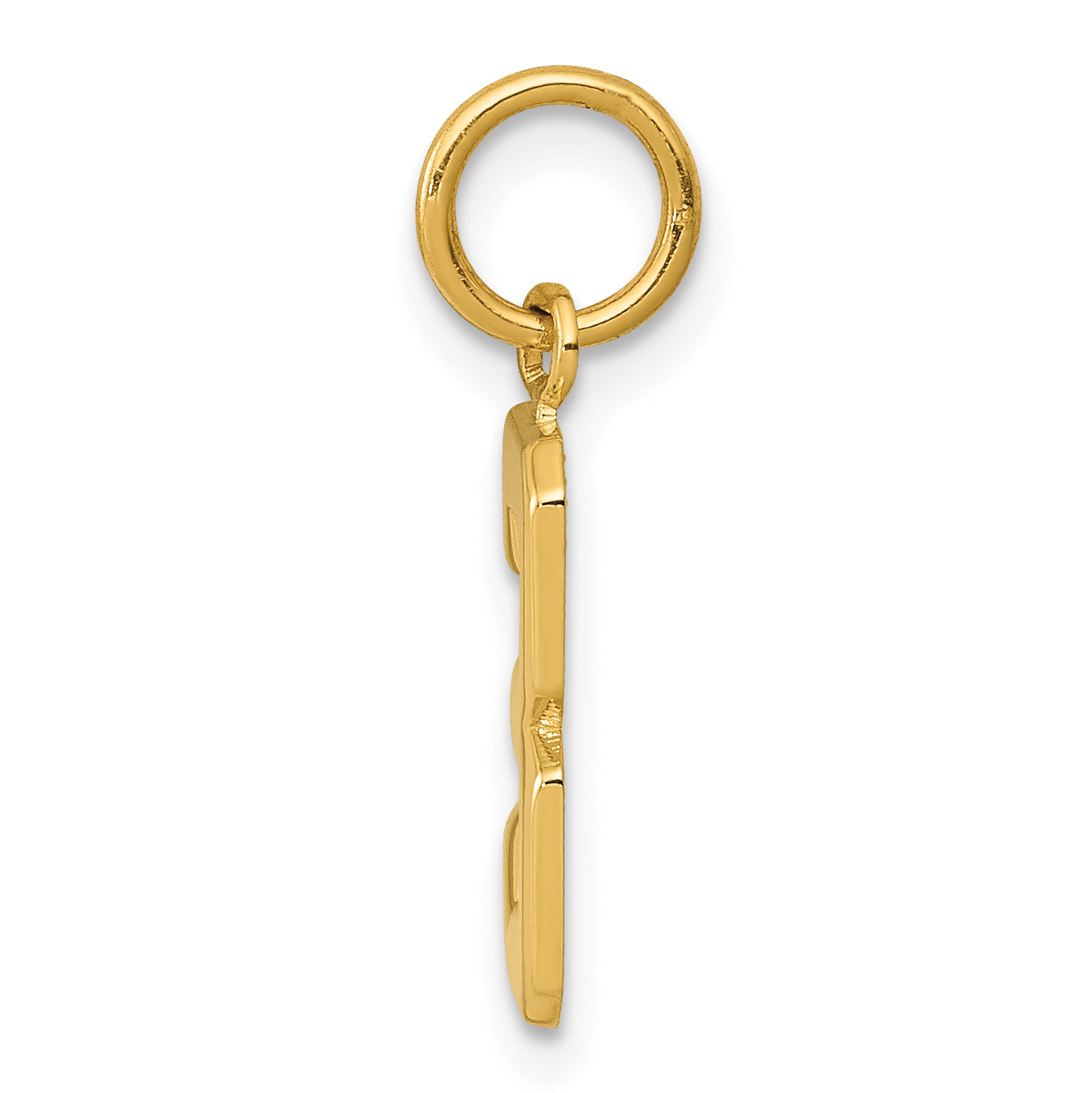 10k Small Polished Number 3 Charm