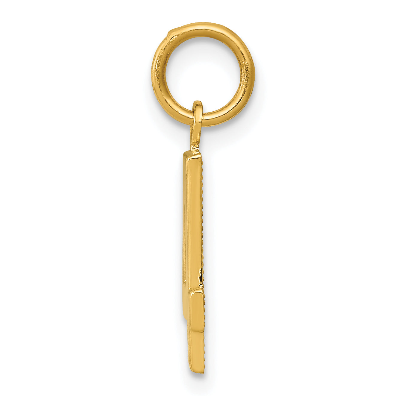 10k Small Polished Number 4 Charm