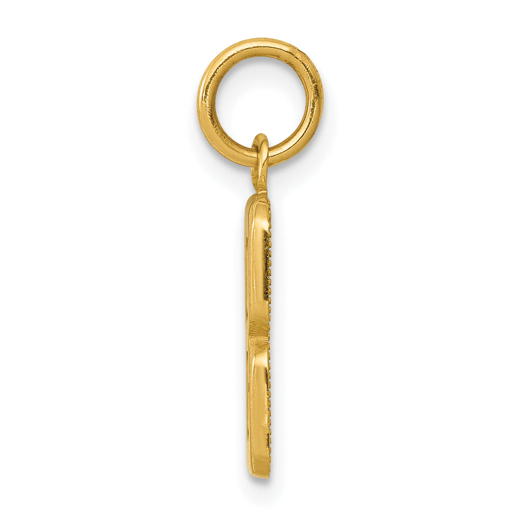 10k Small Polished Number 8 Charm
