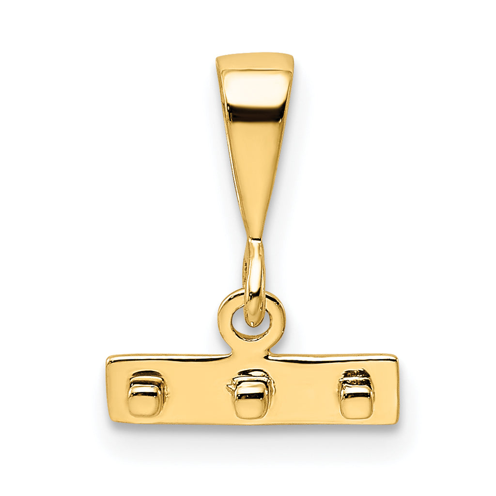 10ky Casted Small Polished Top Charm