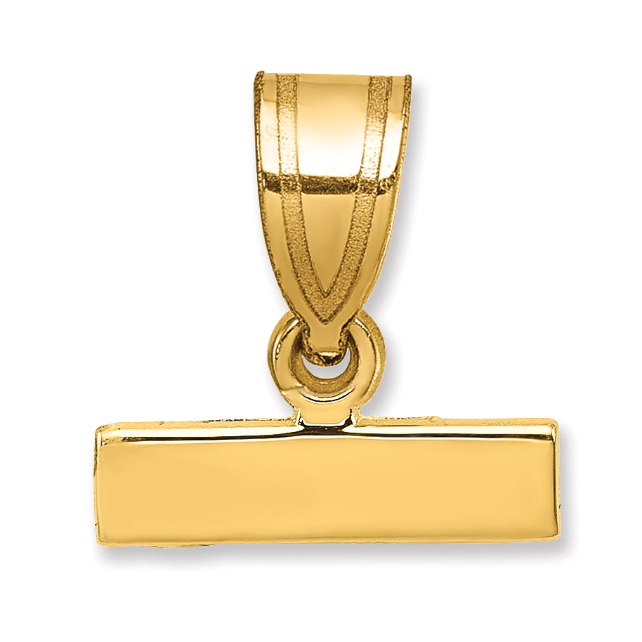 10ky Casted Small Polished Top Charm Main image