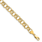 10k Lite 8mm Triple Link Charm Bracelet