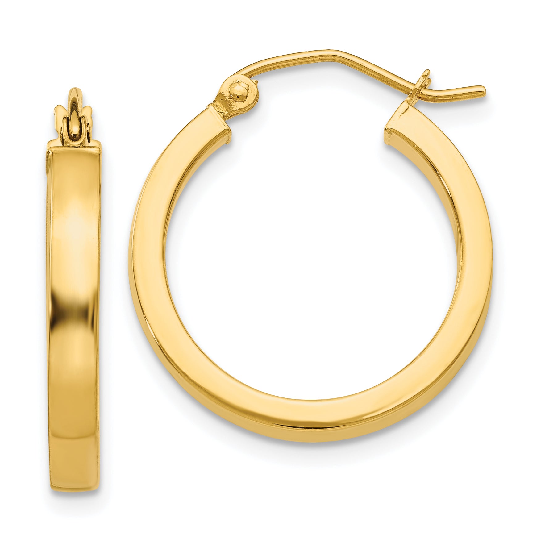 10k 2x3mm Square Tube Hoops Main image