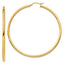 10K Polished 2.5mm Lightweight Tube Hoop Earrings