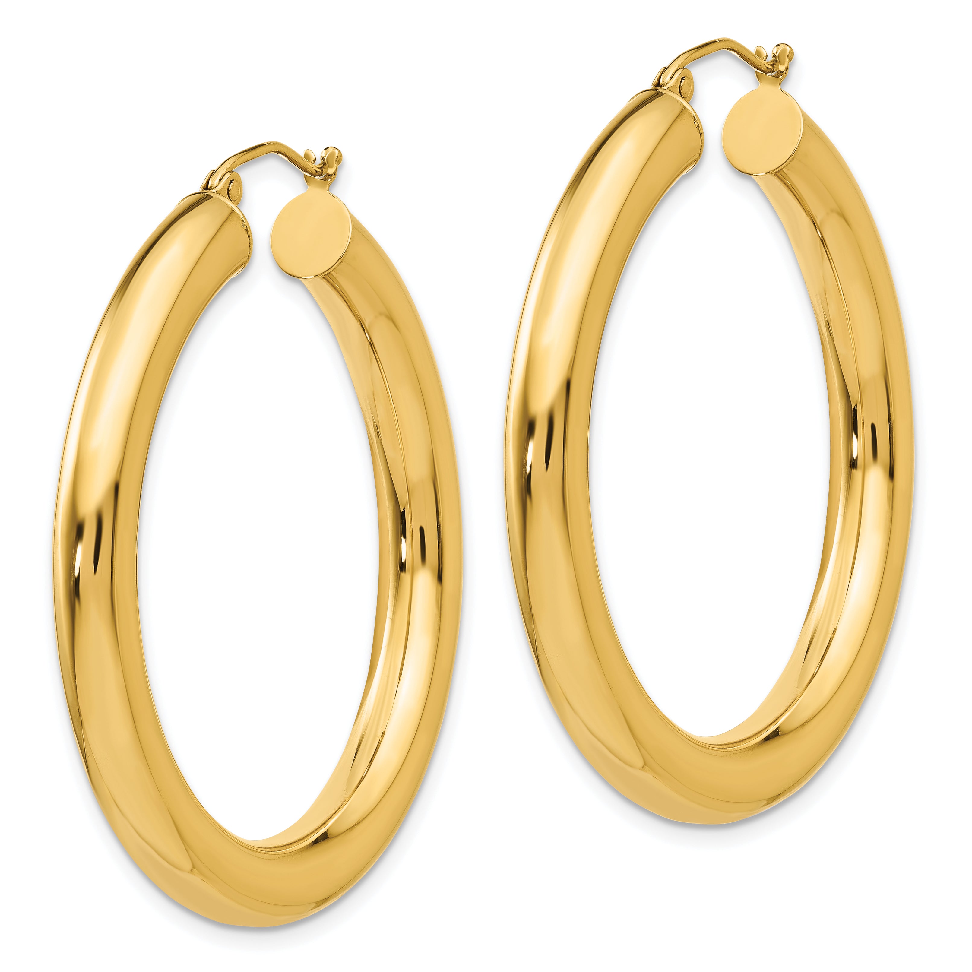 10k Yellow Gold Polished 5mm Lightweight Hoop Earrings