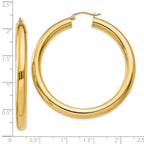 10k Yellow Polished 5mm Lightweight Hoop Earrings