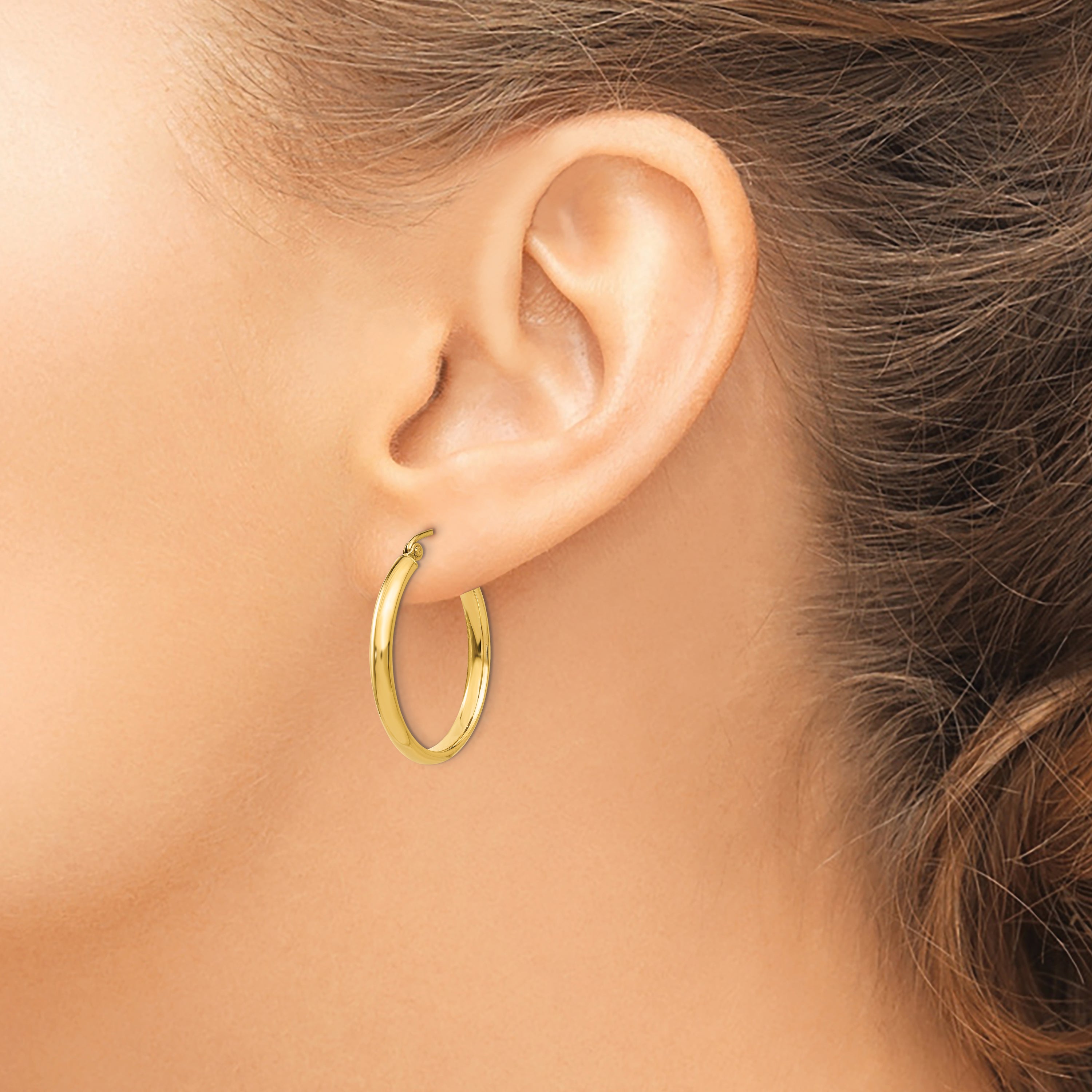 10k Polished Hoop Earring