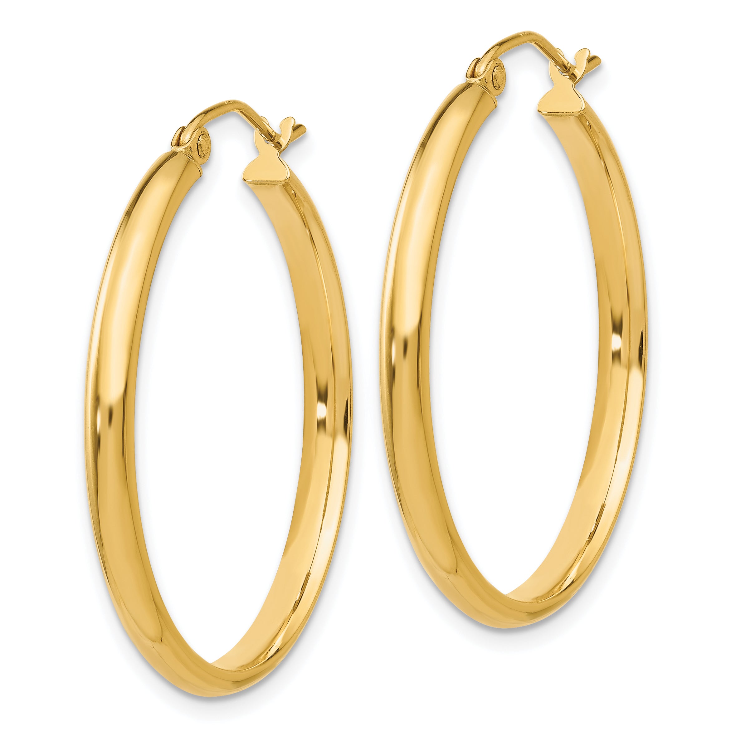 10k Polished Hoop Earring Secondary image