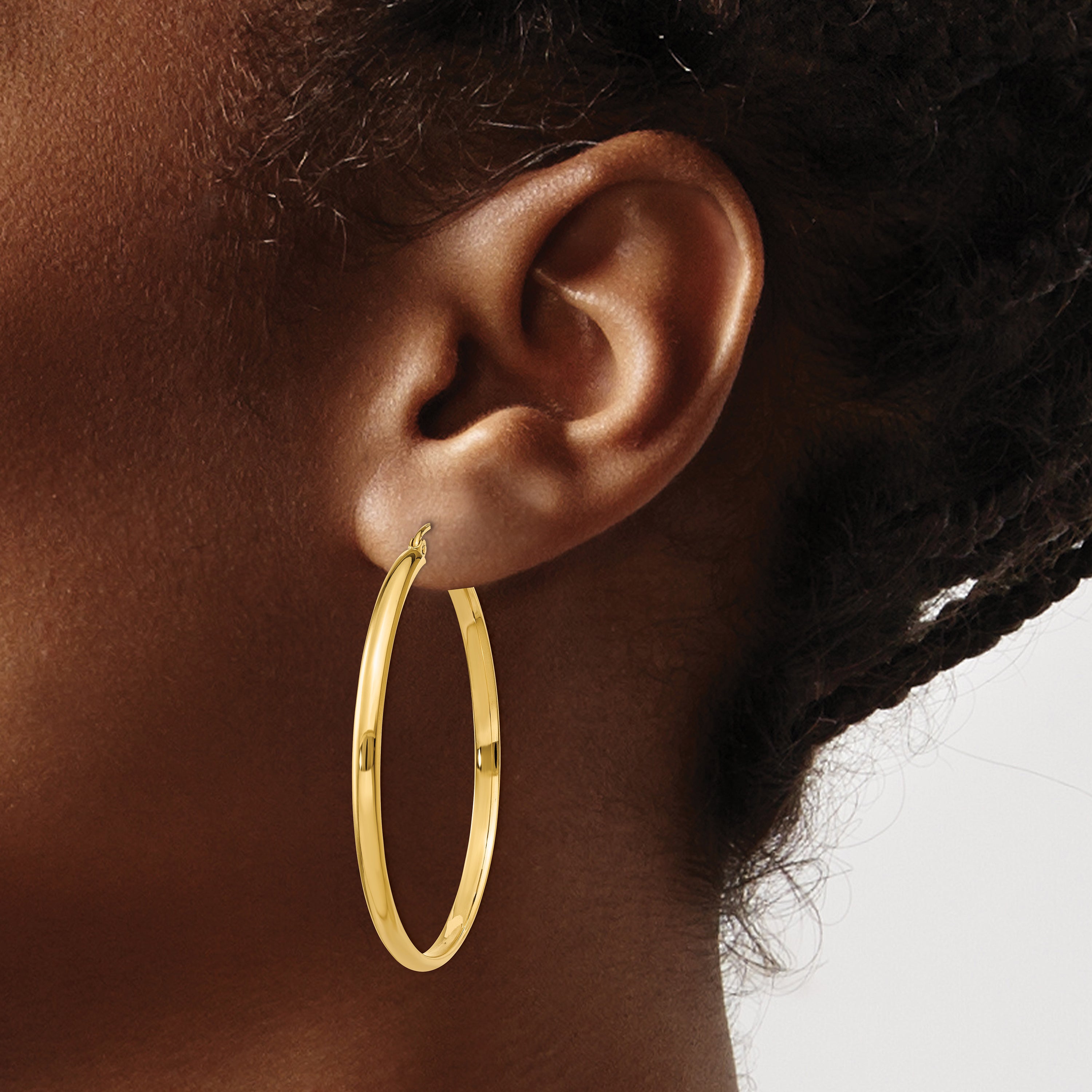 10k Polished Hoop Earring