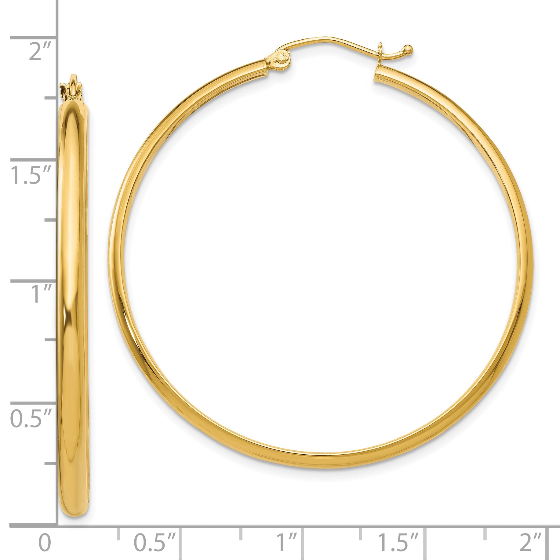 10k Polished Hoop Earring