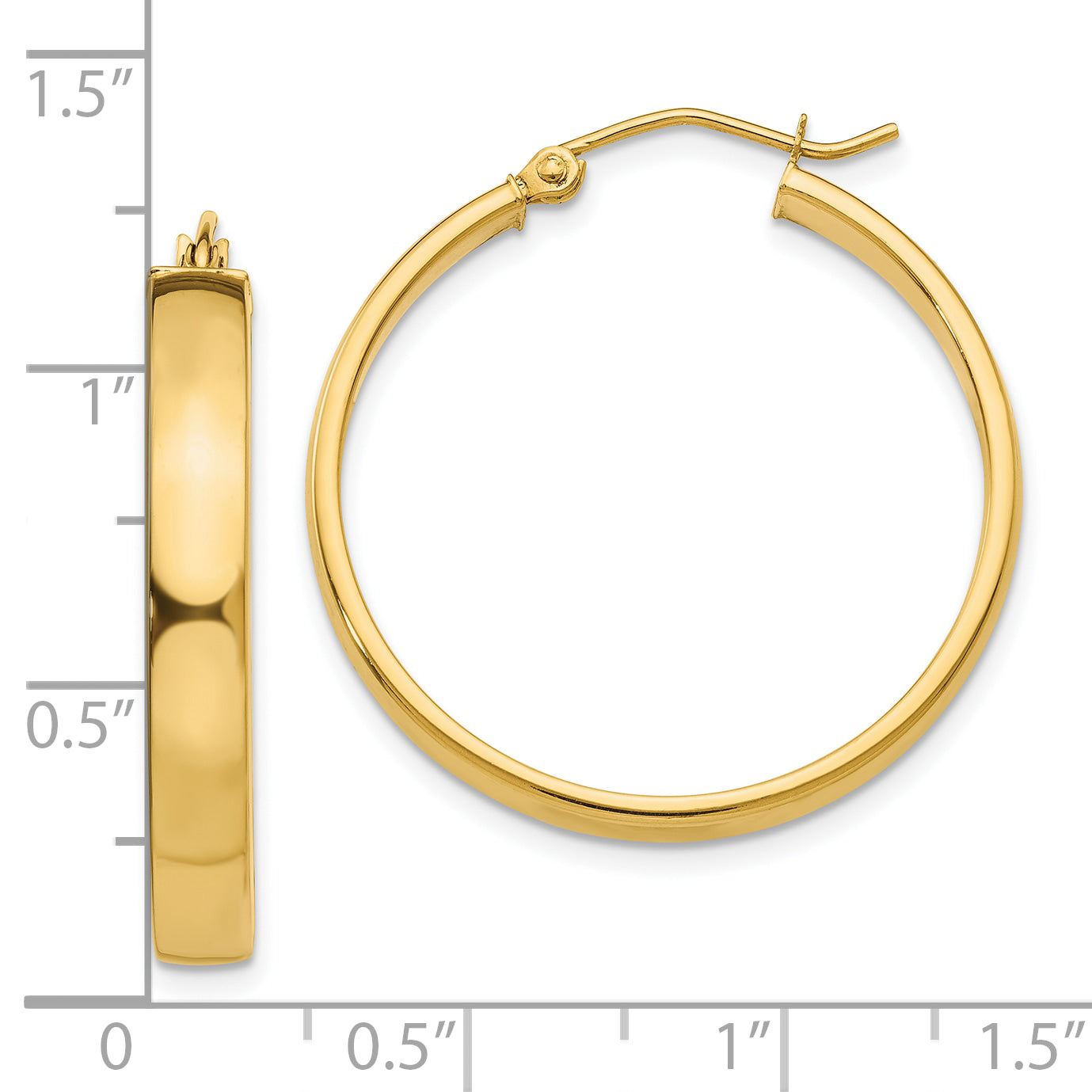 10k Polished Hoop Earring