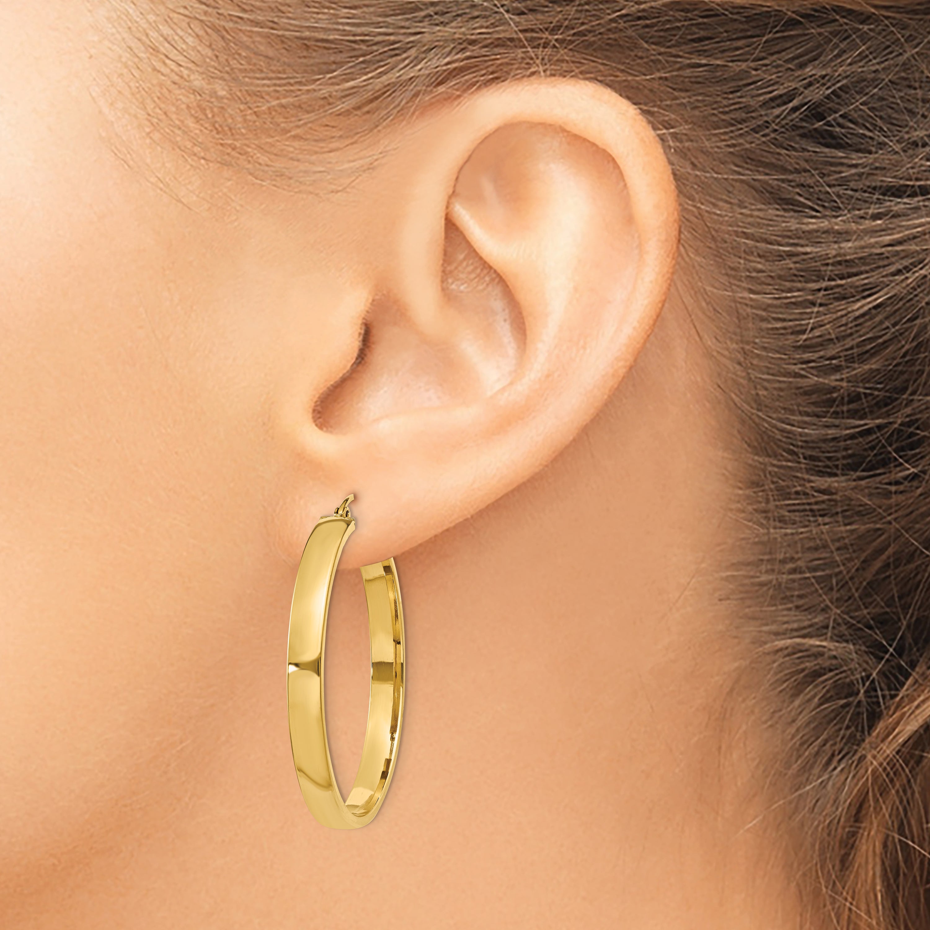 10k Polished Hoop Earring