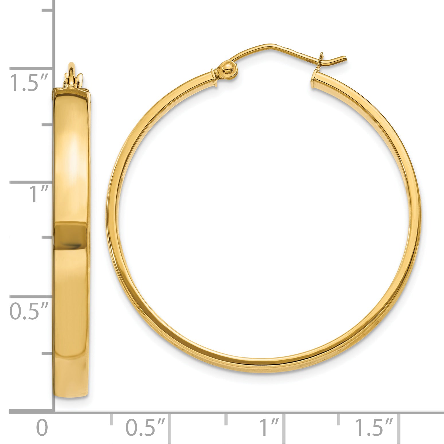 10k Polished Hoop Earring
