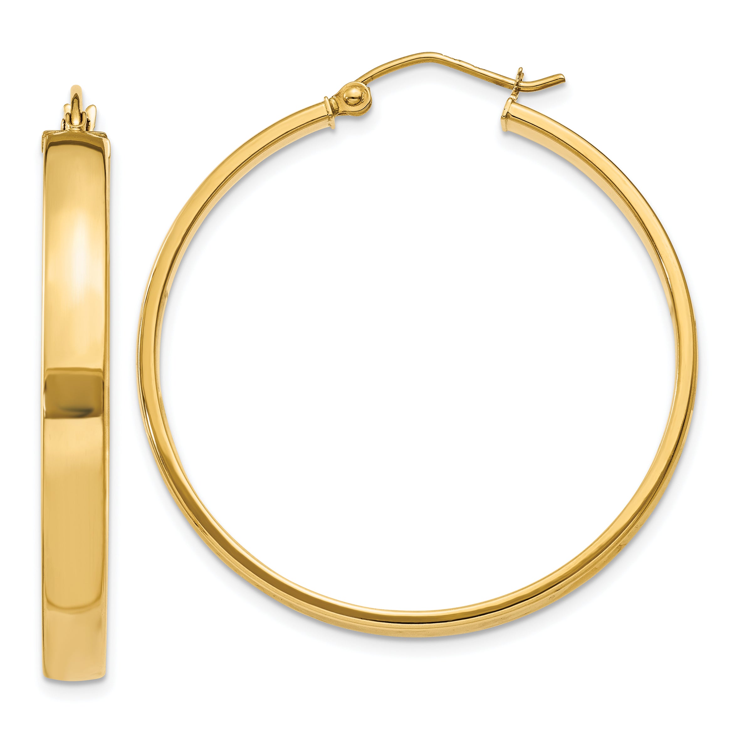 10k Polished Hoop Earring