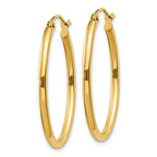 10k Oval Polished Hoop Earring