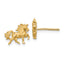 10k Satin Diamond-cut Unicorn Post Earrings