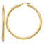 10k Satin & Diamond-cut 3mm Round Hoop Earrings