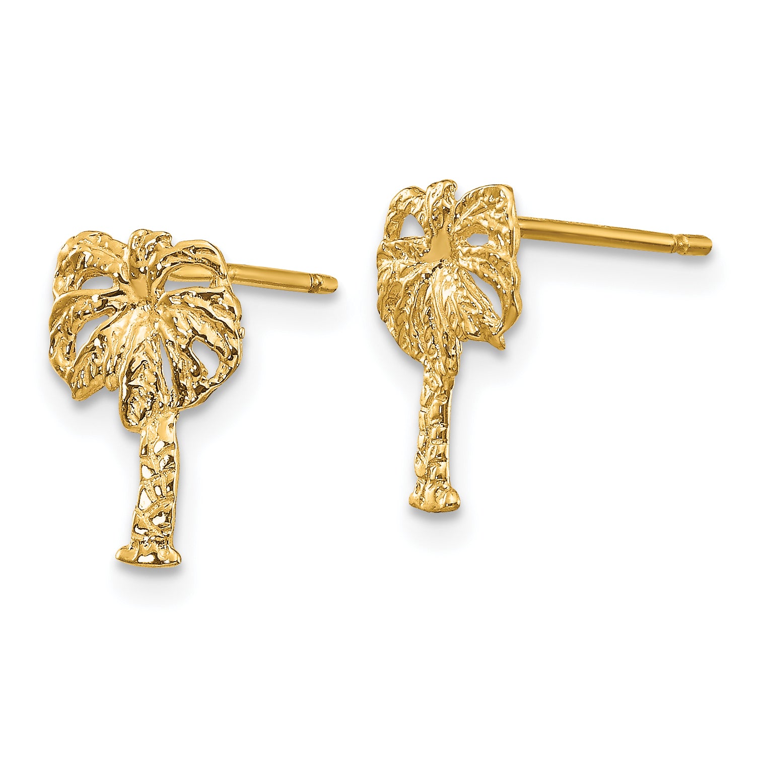 10k Palm Tree Post Earrings Secondary image