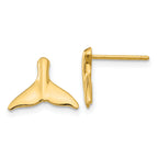 10k Whale Tail Post Earrings