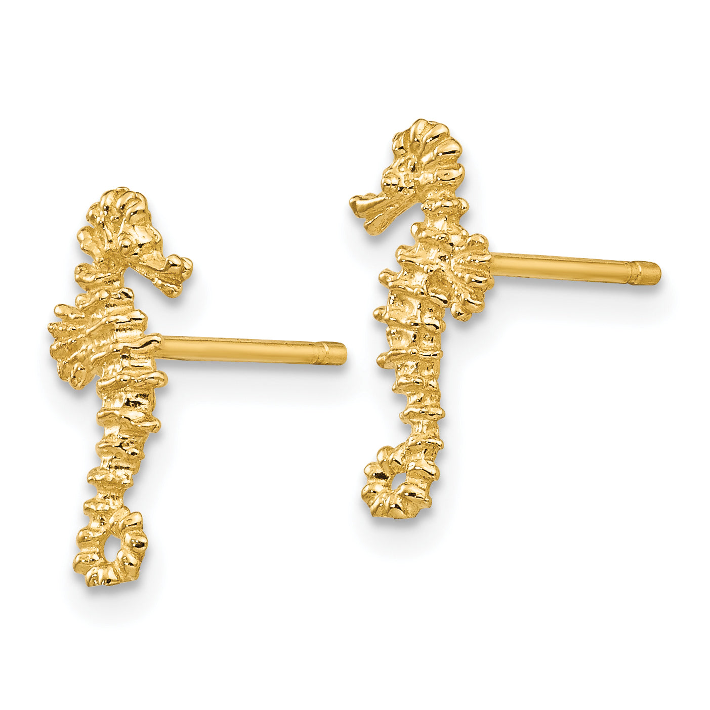 10k Mini Seahorse Post Earrings Secondary image