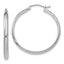 10k White Gold Polished Hoop Earring