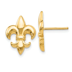 10k Small Fleur-De-Lis Earring