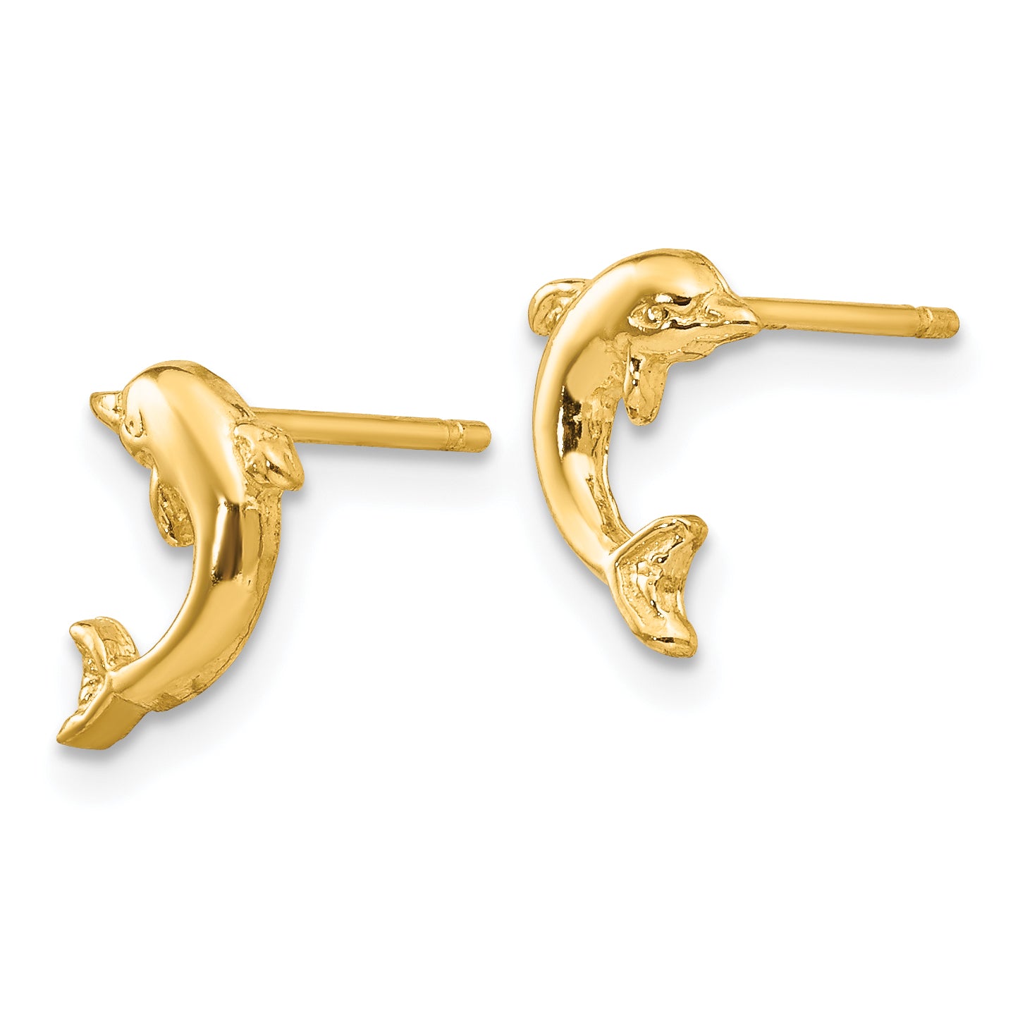 10k Dolphin Post Earrings Secondary image