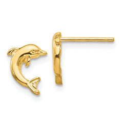 10k Dolphin Post Earrings