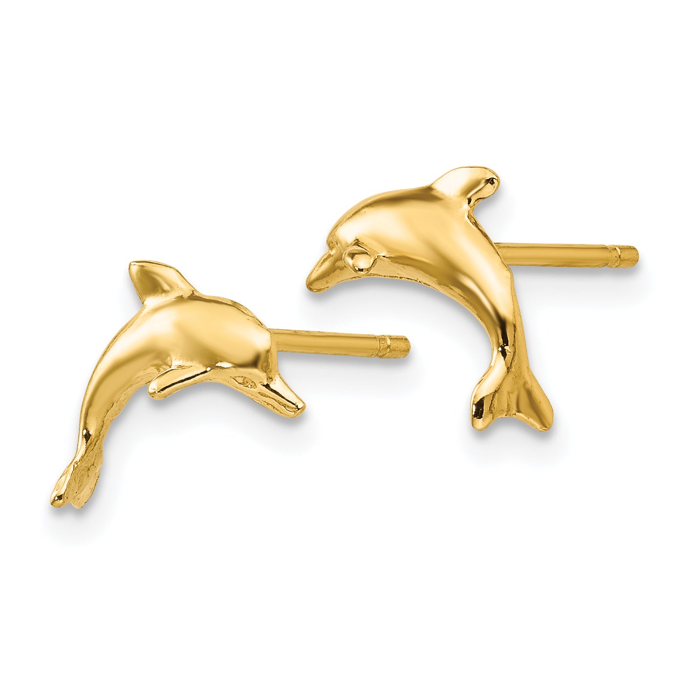 10k Dolphin Post Earrings Secondary image