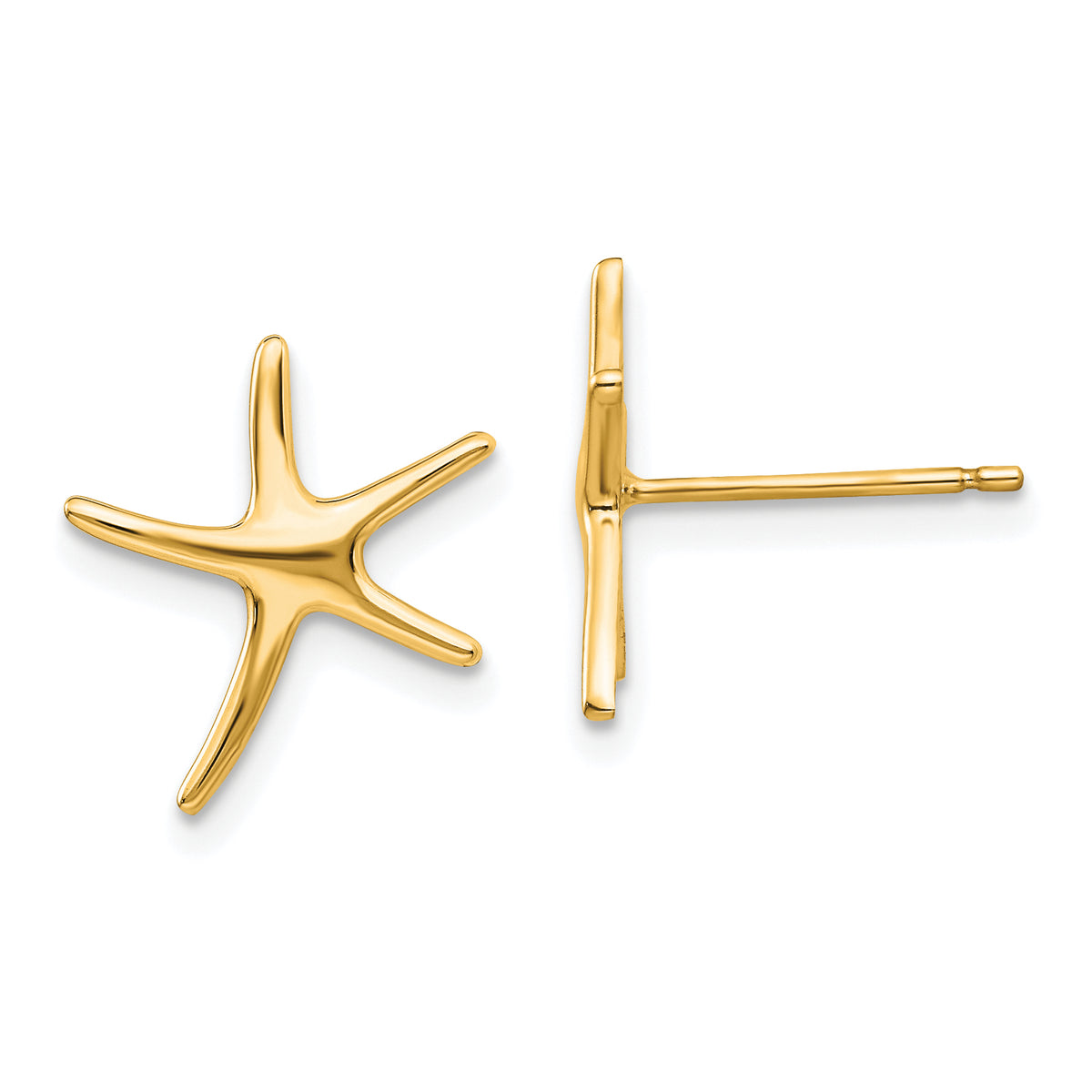 10k Starfish Earrings