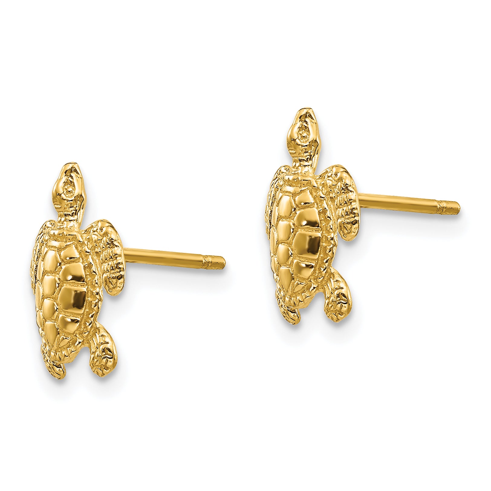 10k Turtle Post Earrings Secondary image