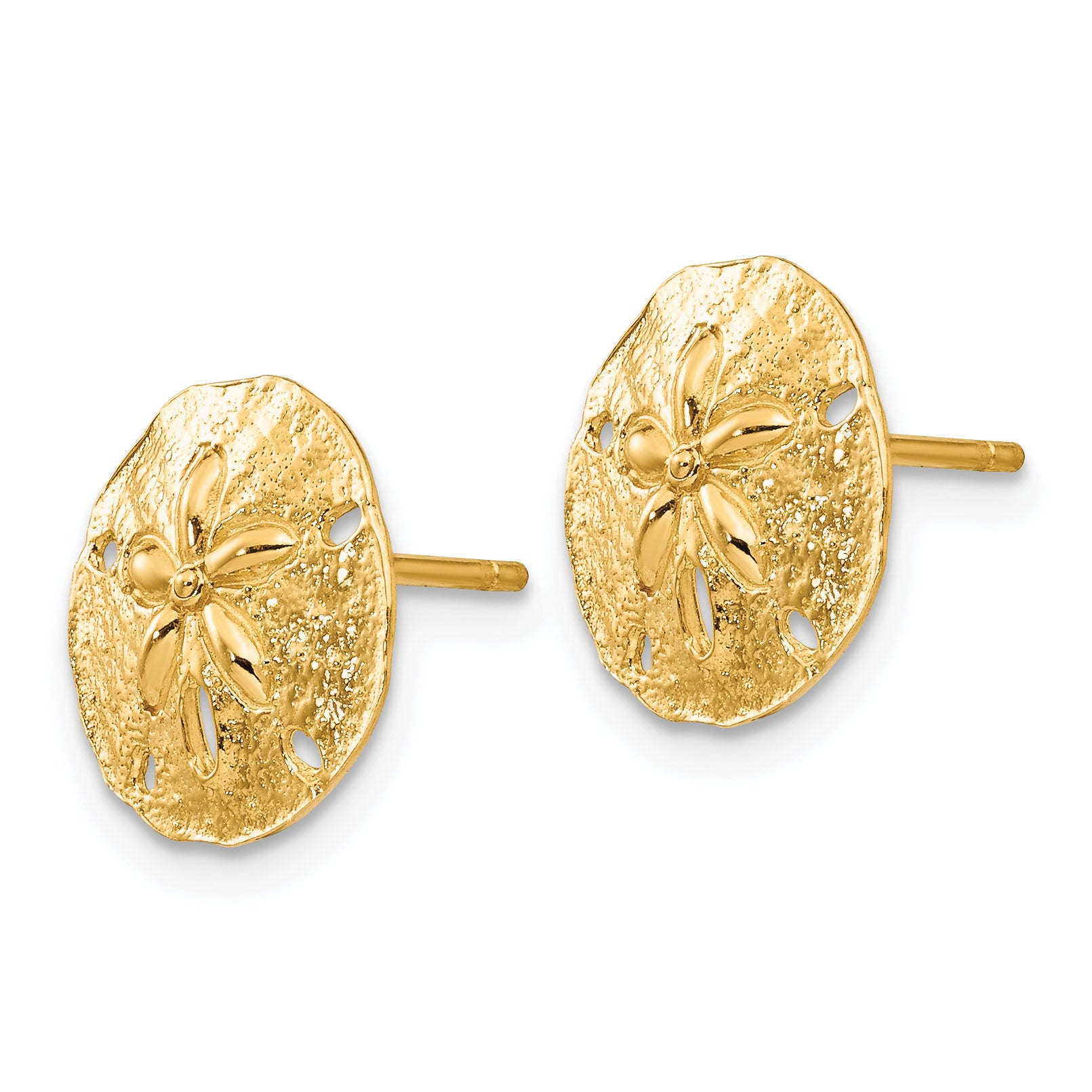 10K Sand Dollar Post Earrings Secondary image
