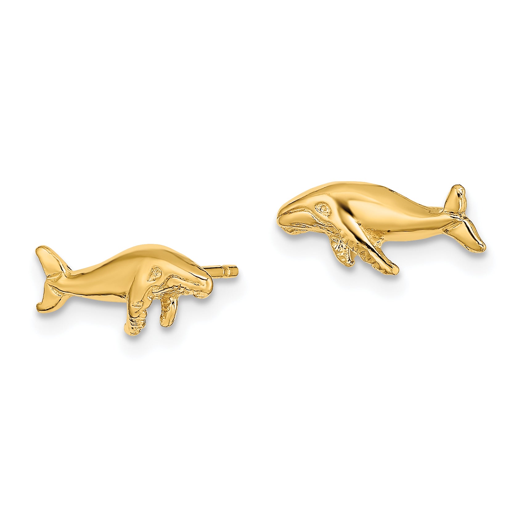 10K Whale Post Earrings Secondary image